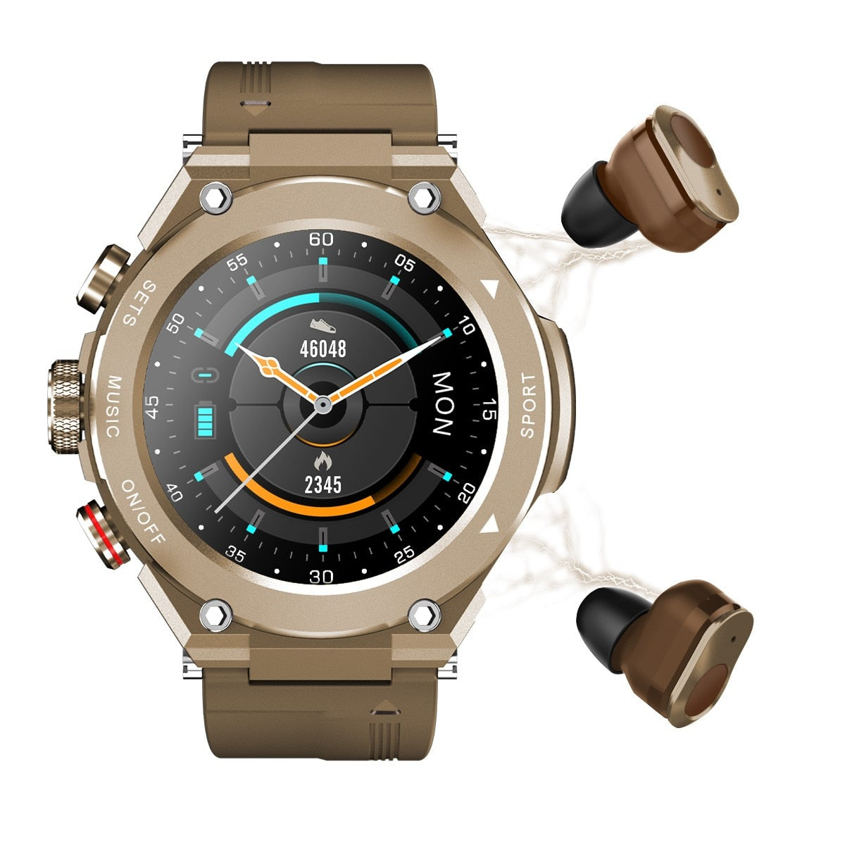 Smart Watch with Earbuds